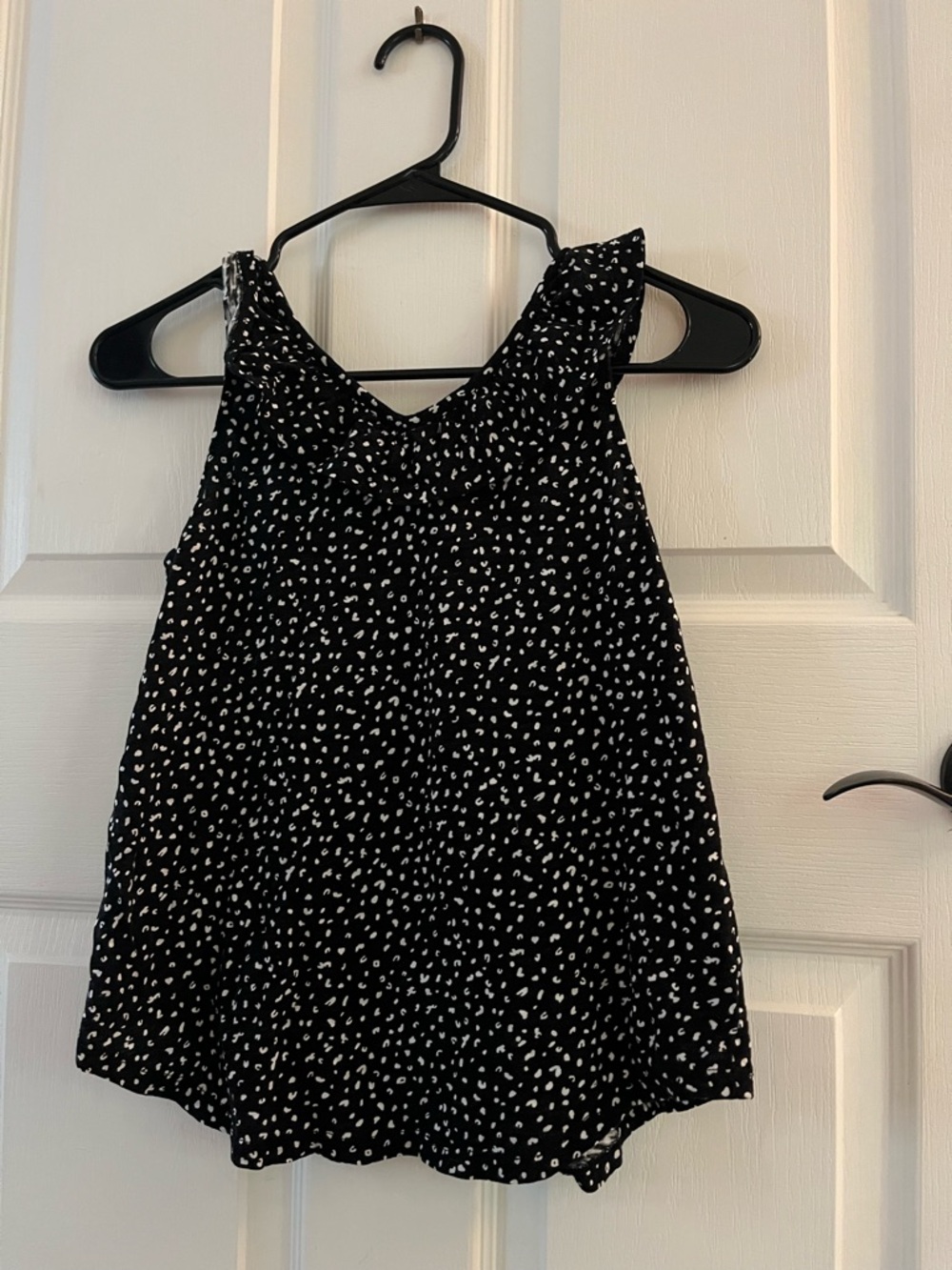 Old Navy  Black and White Dot V-Neck Tank
